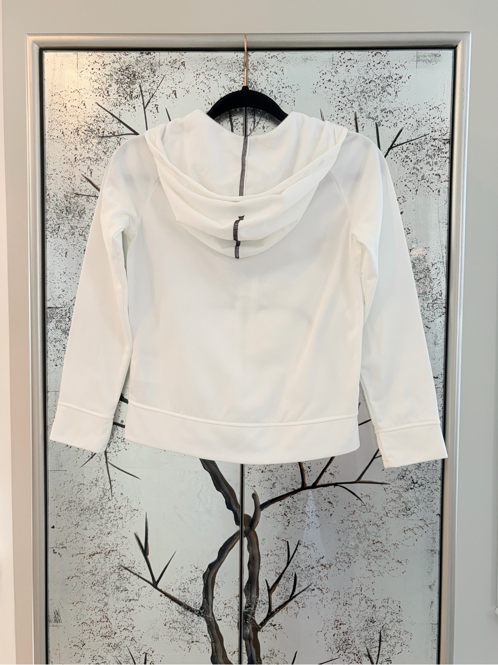 NWT Nike Boys Medium White Black Therma Full Zip Graphic Fleece Training Hoodie - Picture 3 of 15